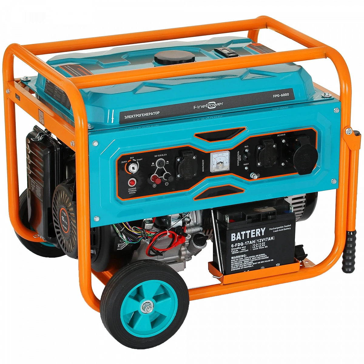 Генератор FinePower FPG-6000, 6-6,5кВт, 230В, 4 такт, 85 кг.