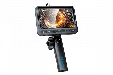 Эндоскоп GOGOLUX GL500L с 360° рулевой 1080P HD экраном 5,0"/ ⌀3,9 мм/ 1 м